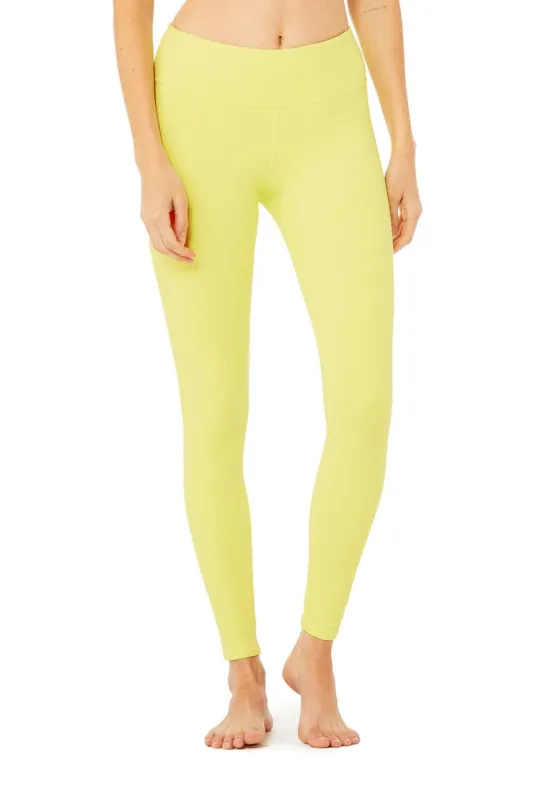 Airbrush Legging - Neon Shock Yellow sold by Alo Yoga