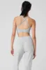 Seamless Ribbed Low Back Bra - Athletic Heather Grey sold by Alo Yoga