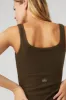 Ribbed Minimalist Tank - Espresso sold by Alo Yoga