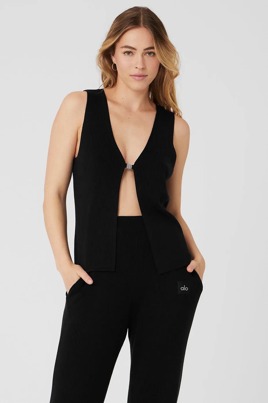 Knit Salana Tank - Black sold by Alo Yoga