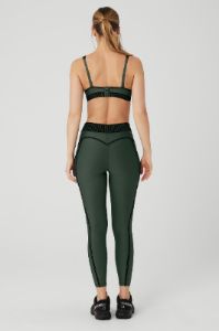 Airlift Line Up Bra & Airlift High-Waist 7/8 Line Up Legging Set - Dark Cactus sold by Alo Yoga