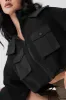 Cropped Engage Cargo Parka - Black sold by Alo Yoga