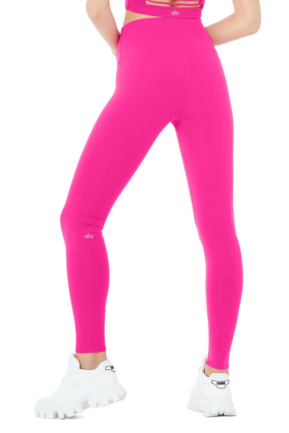 High-Waist Airbrush Legging Neon Pink Parallel - Main Image