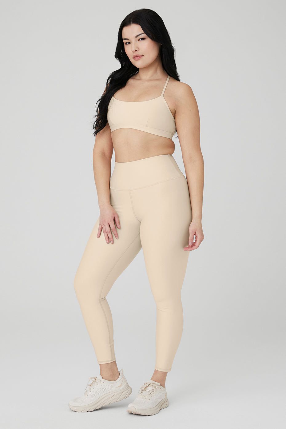 Airlift Intrigue Bra & 7/8 High-Waist Airlift Legging Set - Macadamia sold by Alo Yoga product image thumbnail 7