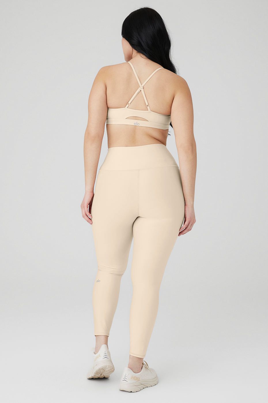 Airlift Intrigue Bra & 7/8 High-Waist Airlift Legging Set - Macadamia sold by Alo Yoga product image thumbnail 6