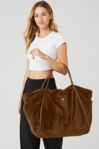 Faux Fur Tote Bag - Chocolate sold by Alo Yoga