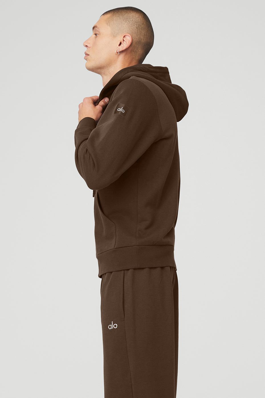 Everyday Full Zip Hoodie - Espresso sold by Alo Yoga product image thumbnail 3
