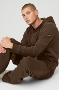 Everyday Full Zip Hoodie - Espresso sold by Alo Yoga