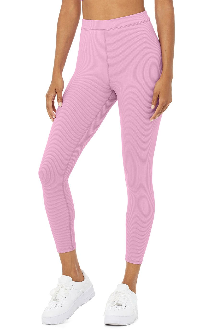 Ribbed High-Waist 7/8 Blissful Legging - Pink Lavender sold by Alo Yoga