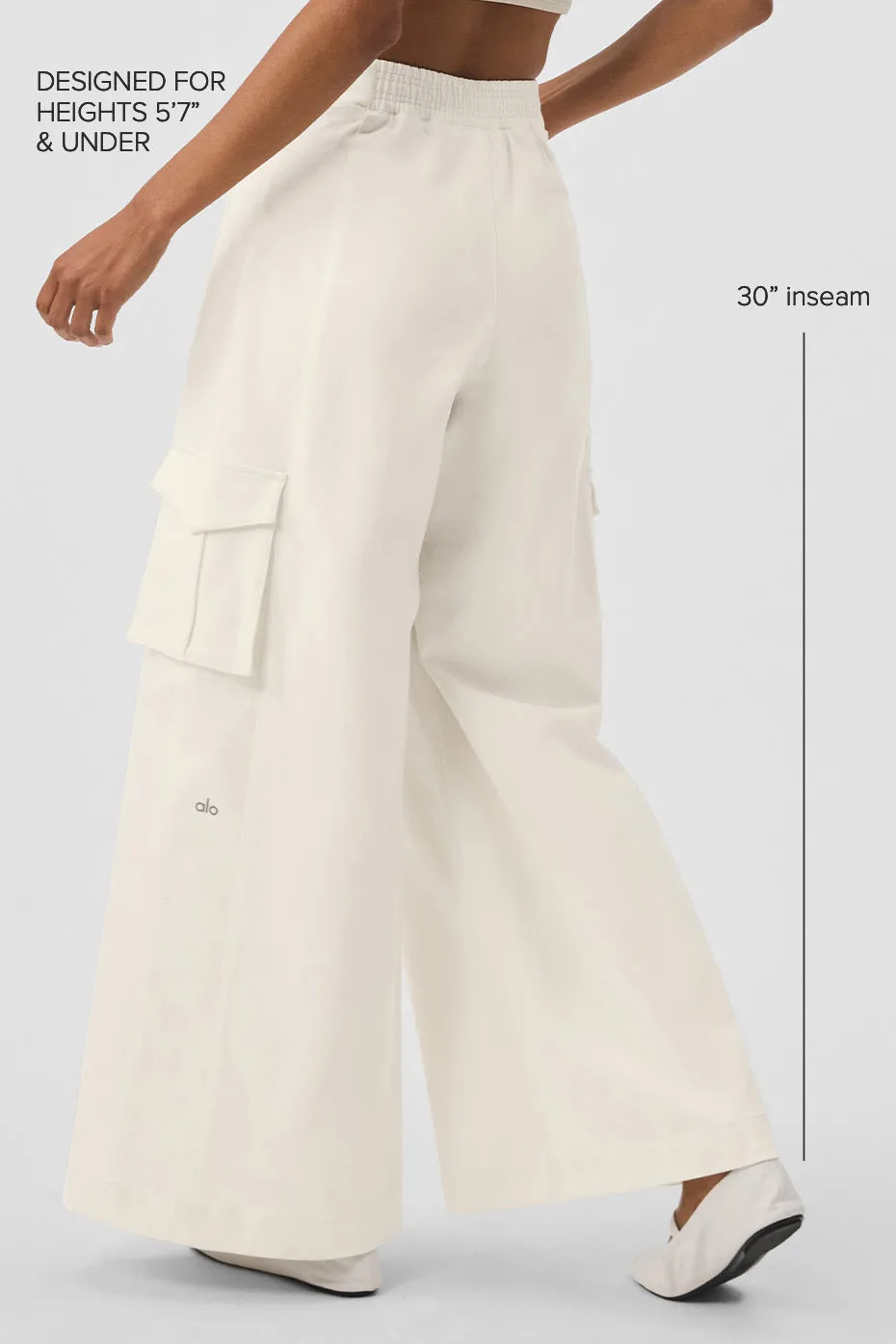 Show Off Cargo Wide Leg Trouser (Regular) - Ivory sold by Alo Yoga product image thumbnail 2