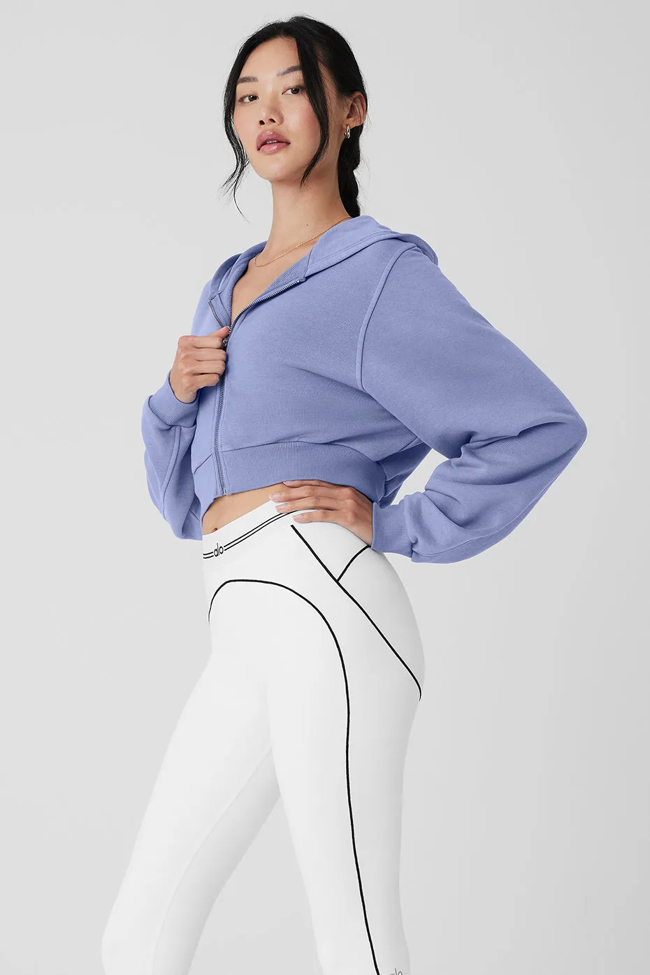 Washed Sweet Escape Hoodie - Lilac Blue Wash sold by Alo Yoga product image thumbnail 3