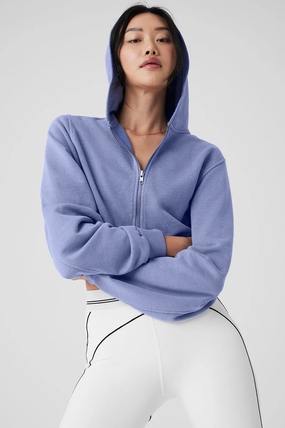Washed Sweet Escape Hoodie - Lilac Blue Wash sold by Alo Yoga product image thumbnail 5