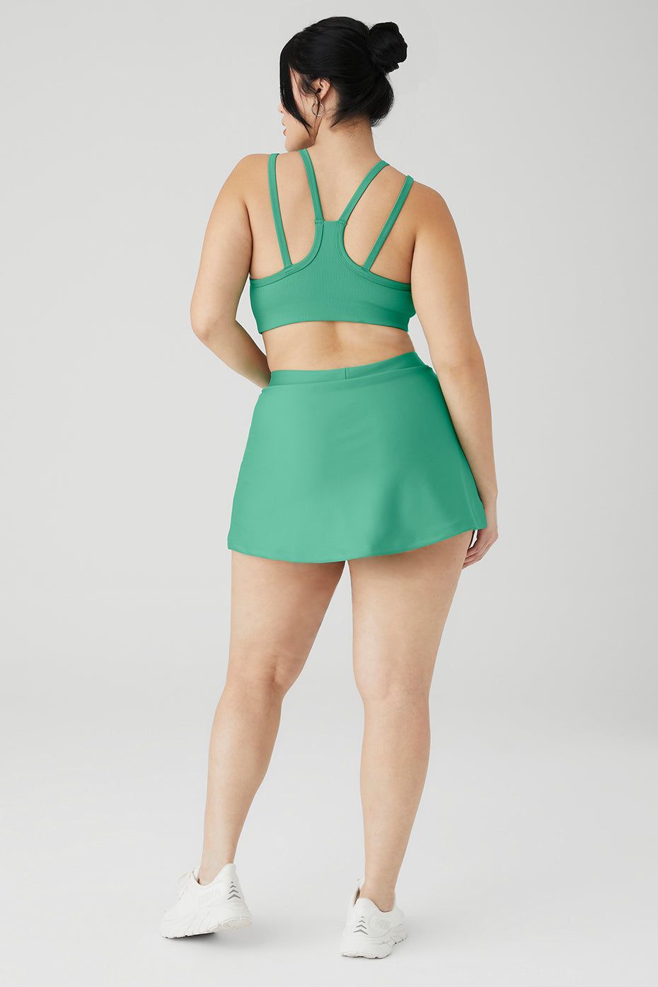 Airlift Ribbed Jump Start V-Neck Bra & Airlift Timeless Mini Skirt Set sold by Alo Yoga product image thumbnail 6