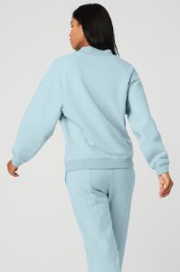 Heavy Weight Free Time Crew Neck Pullover - Chalk Blue sold by Alo Yoga