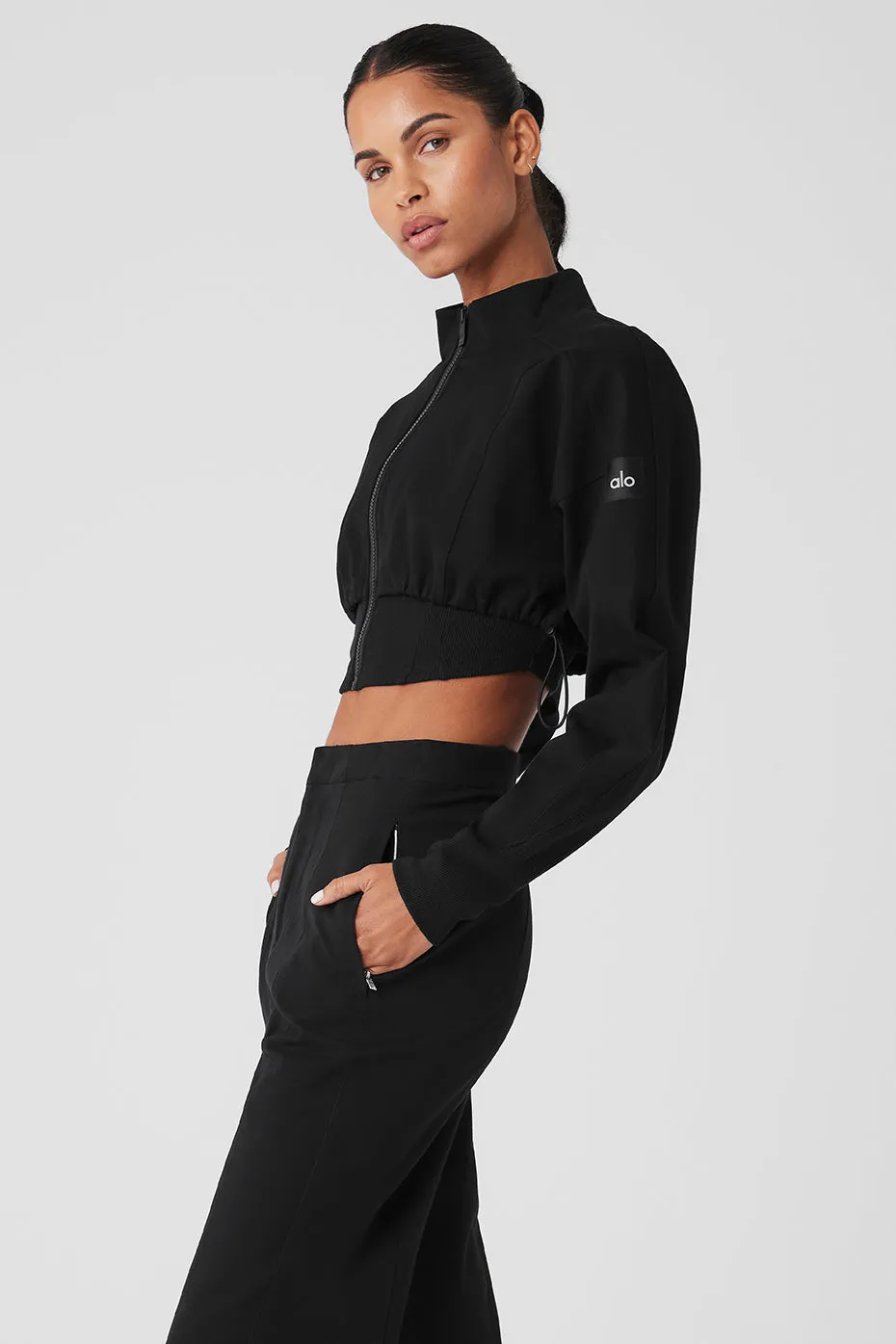 On Point Moto Jacket - Black sold by Alo Yoga product image thumbnail 3