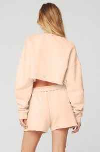 Extreme Crop Crew Neck - Peachy Glow sold by Alo Yoga