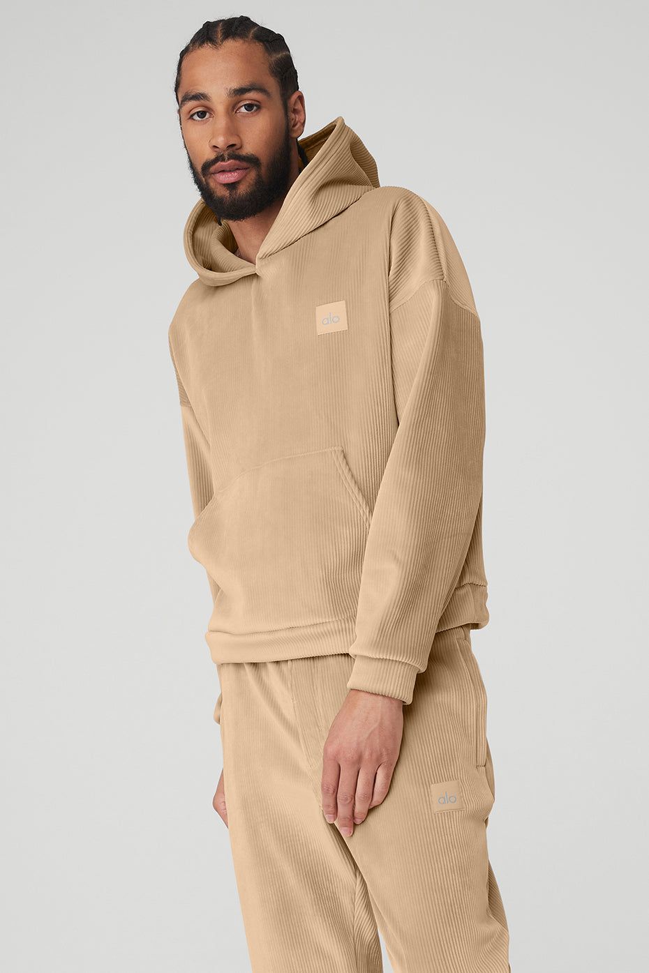 Velour Baller Hoodie - Sand Dune sold by Alo Yoga product image thumbnail 3