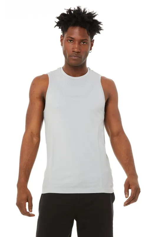 Amplify Seamless Muscle Tank - Athletic Heather Grey sold by Alo Yoga