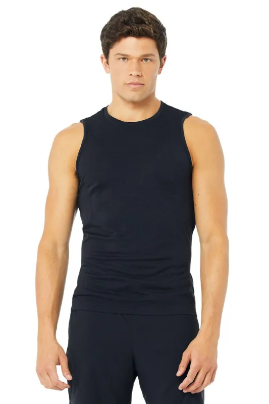 Amplify Seamless Muscle Tank - Dark Navy sold by Alo Yoga