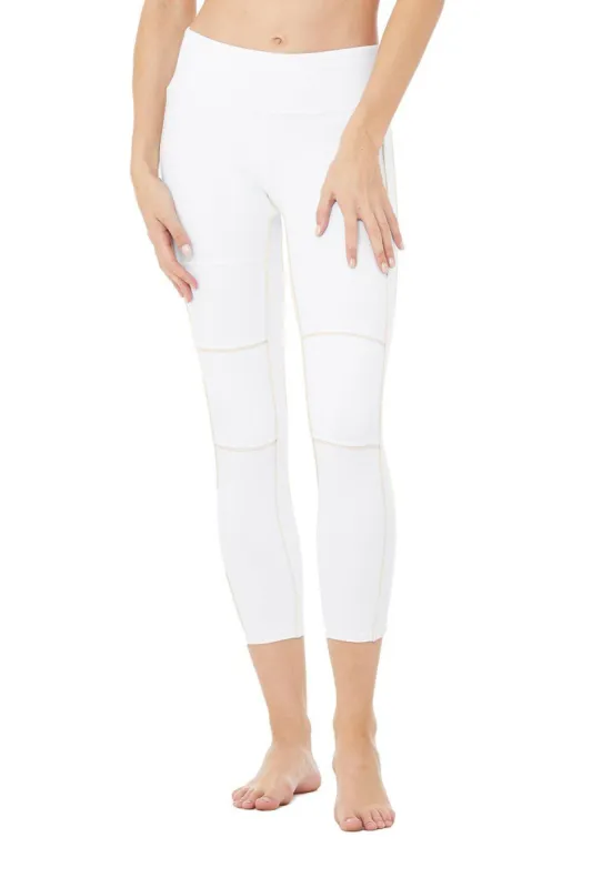 7/8 Guard Legging - White/Bone sold by Alo Yoga