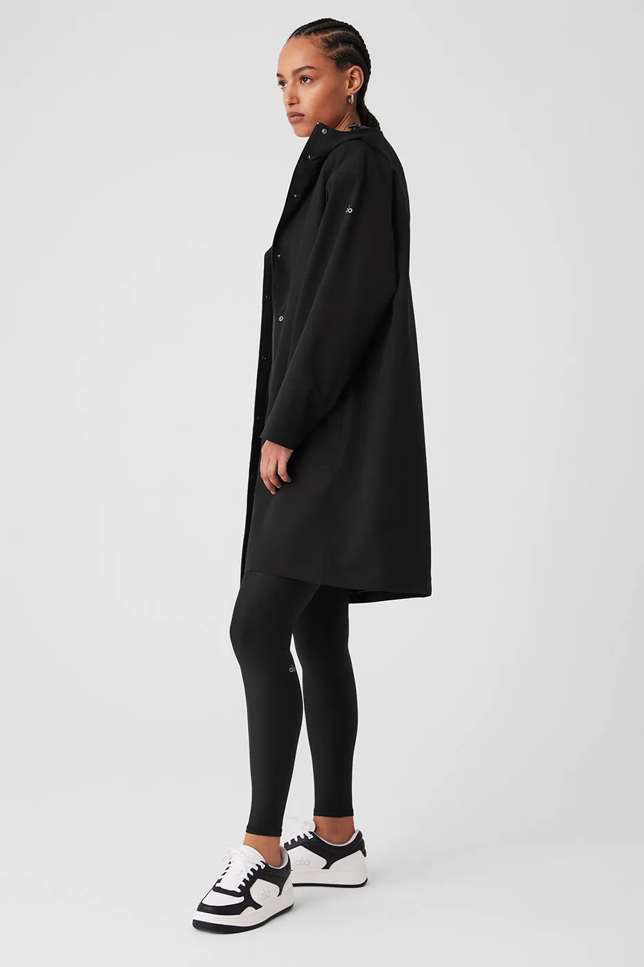 Rain Or Shine Long Coat - Black sold by Alo Yoga product image thumbnail 3