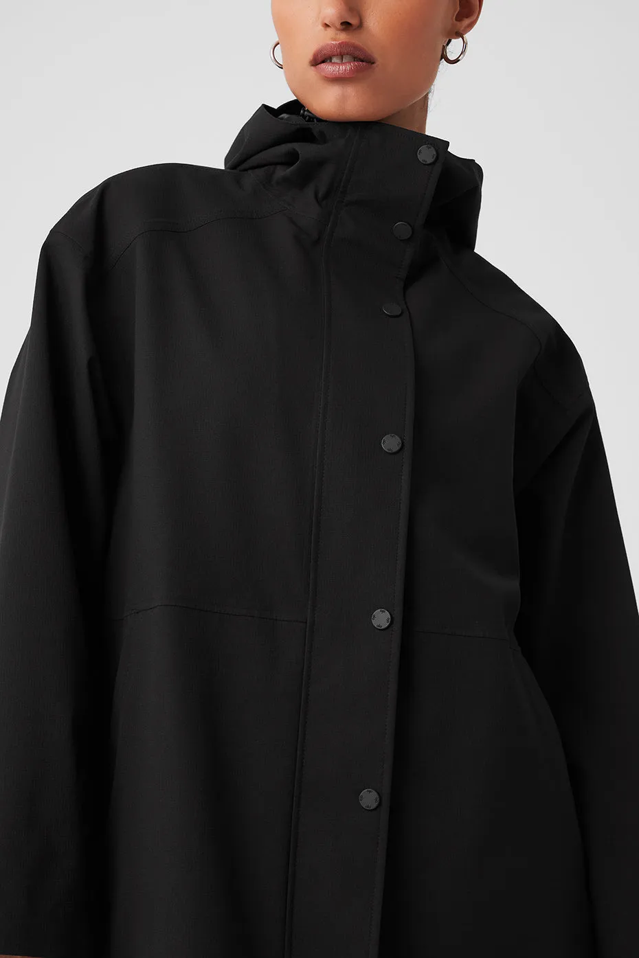 Rain Or Shine Long Coat - Black sold by Alo Yoga product image thumbnail 5