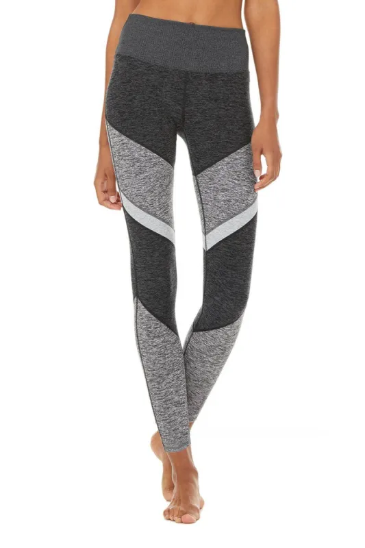 7/8 High-Waist Alosoft Sheila Legging - Dark Grey/Dove Grey/Zinc sold by Alo Yoga