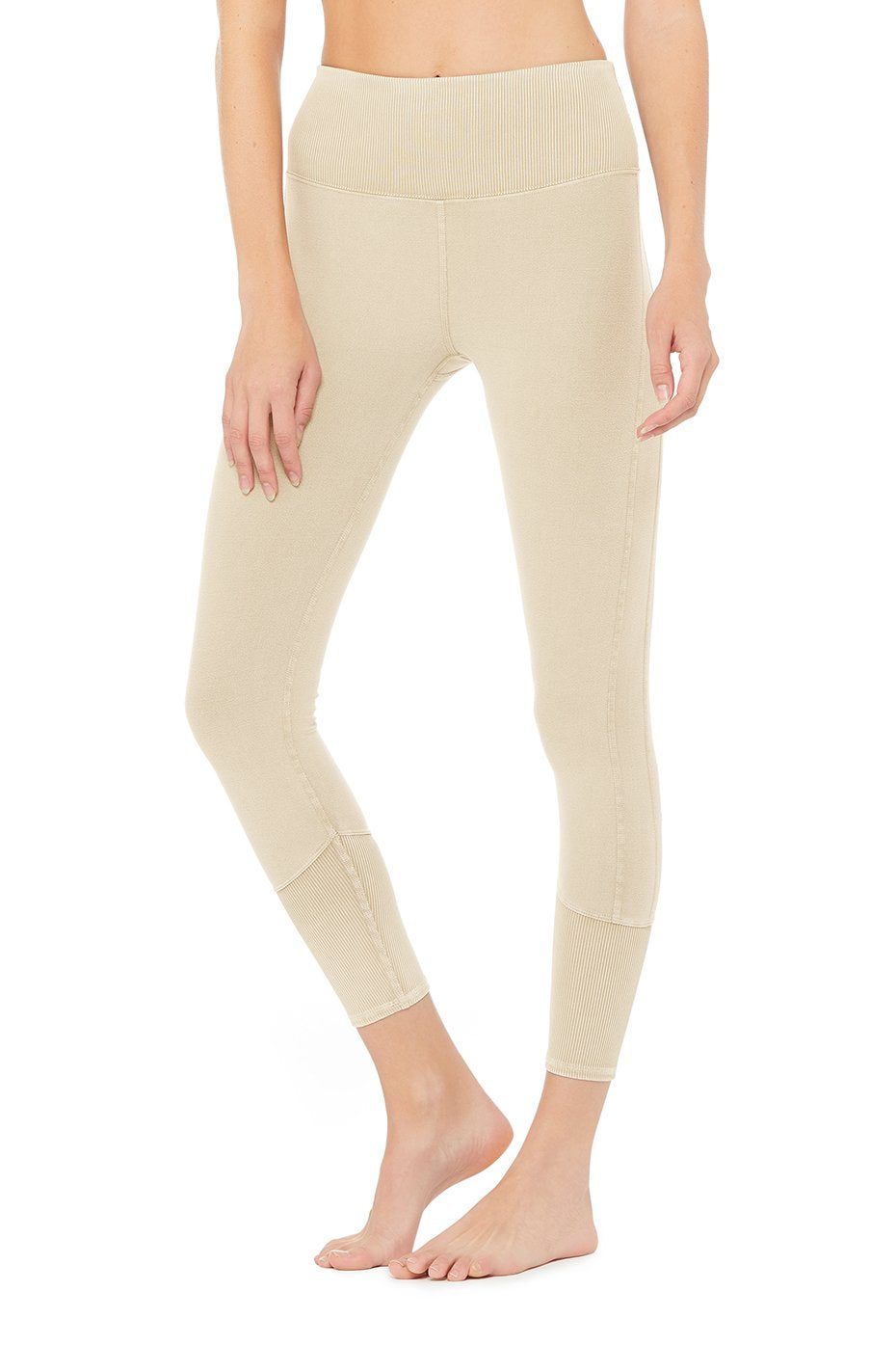 7/8 High-Waist Alo Sueded Lounge Legging - Sandstone Wash sold by Alo Yoga