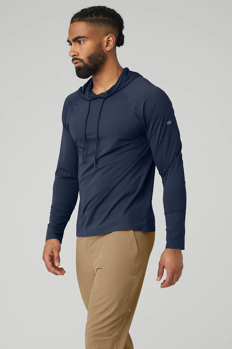 Idol Hooded Runner - Navy sold by Alo Yoga product image thumbnail 3