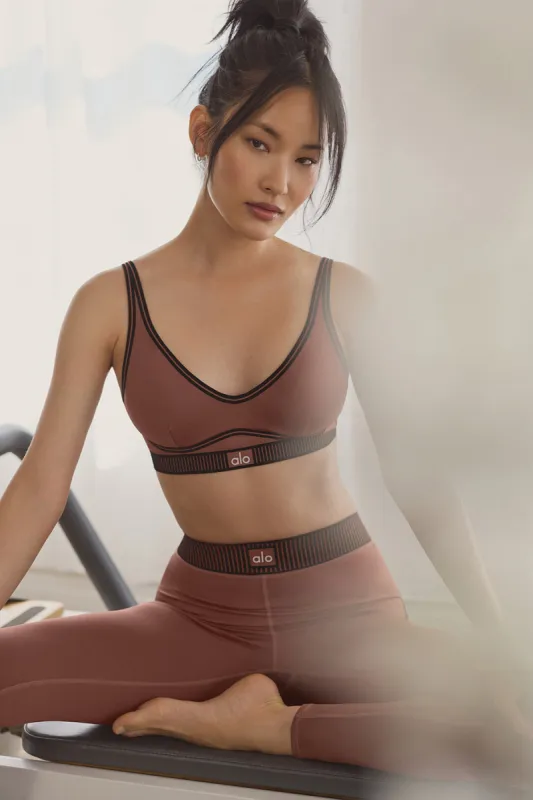 Airlift Line Up Bra - Chestnut sold by Alo Yoga