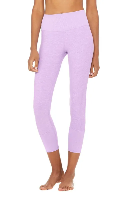 7/8 High-Waist Alosoft Lounge Legging - Ultraviolet Heather sold by Alo Yoga