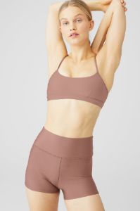Airlift Intrigue Bra & 3" High-Waist Airlift Short Set - Smoky Quartz sold by Alo Yoga