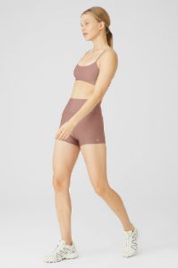 Airlift Intrigue Bra & 3" High-Waist Airlift Short Set - Smoky Quartz sold by Alo Yoga