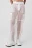Sheer Effusion Cargo Wide Leg Trouser - White sold by Alo Yoga