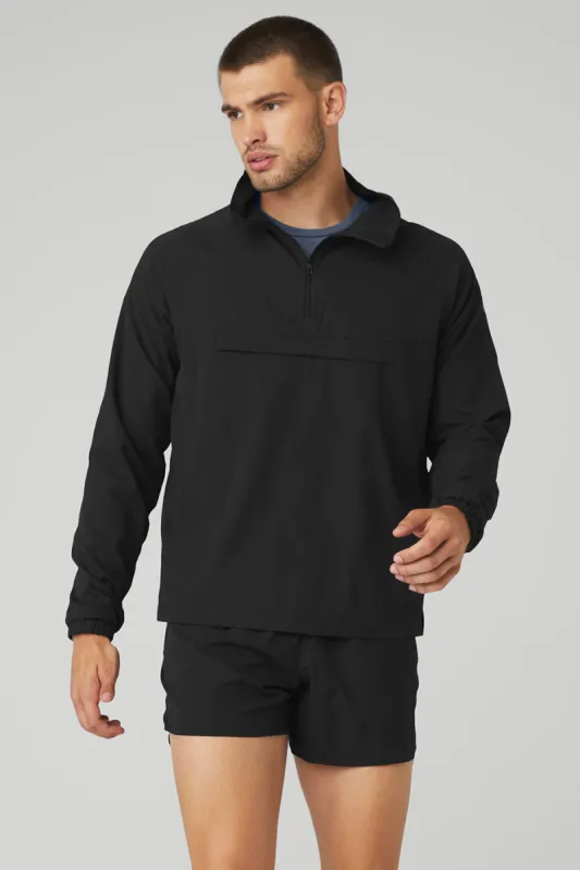 Ripstop 1/4 Zip On-Set Jacket - Black made by Alo Yoga