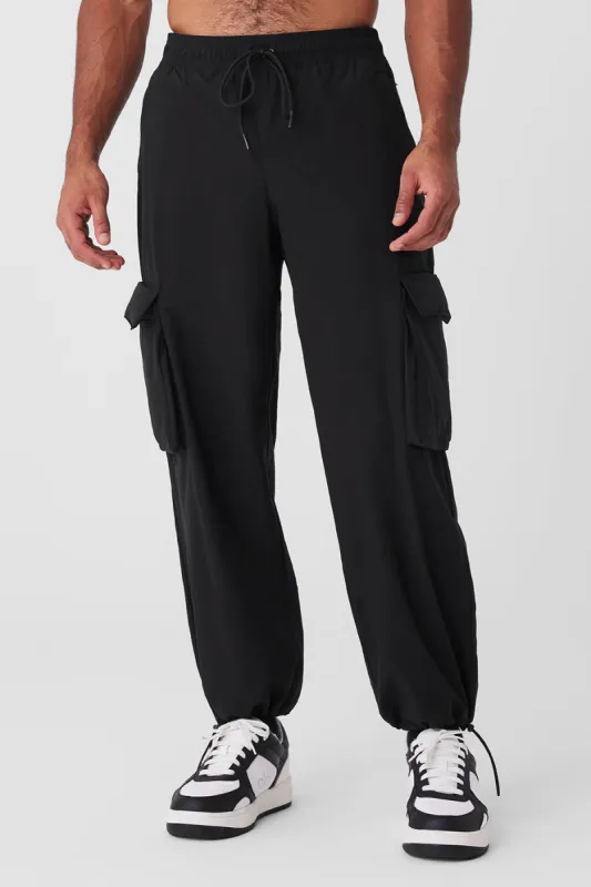 Voyage Utility Cargo Pant - Black sold by Alo Yoga