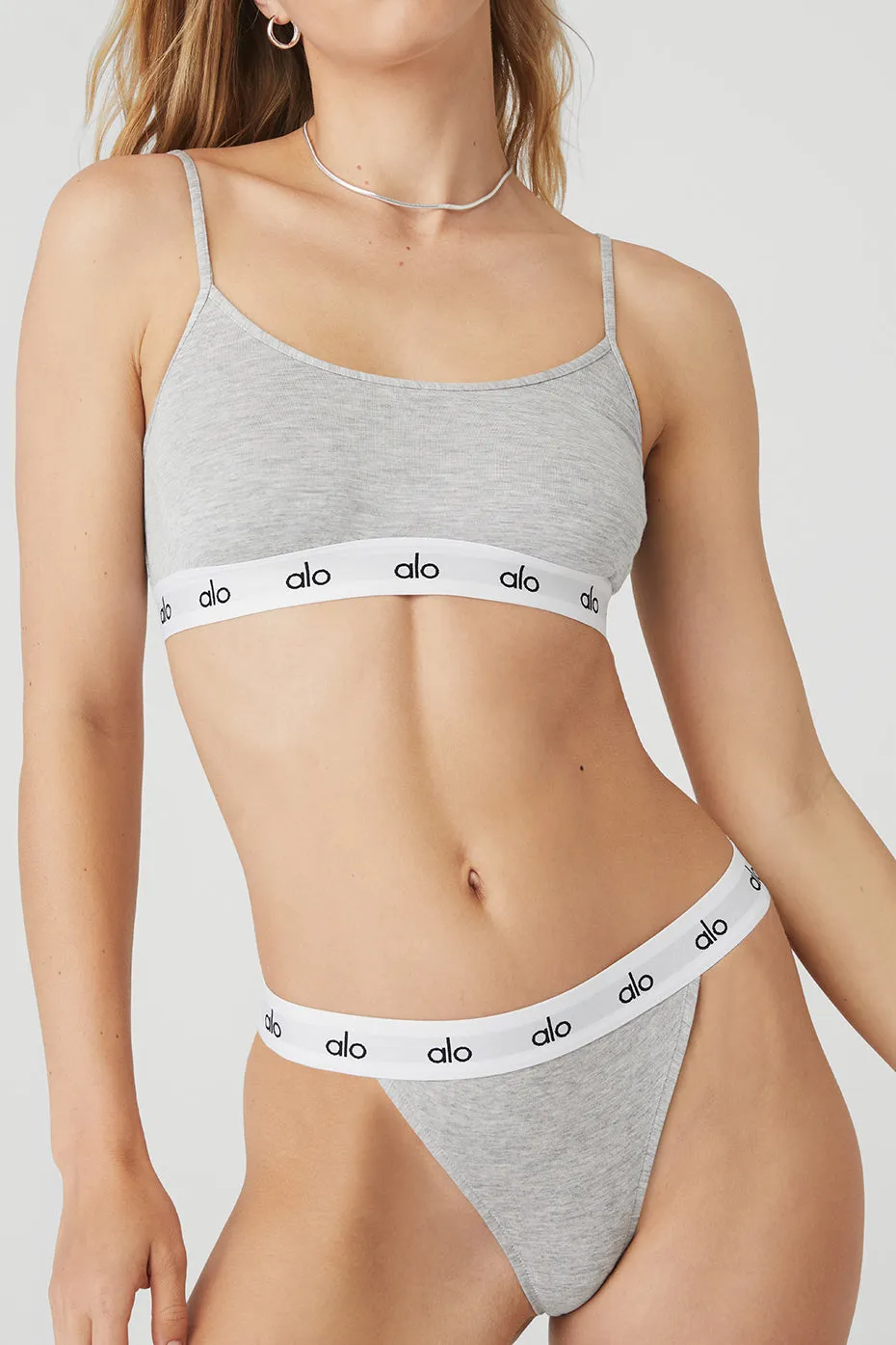 Icon French Cut Thong - Athletic Heather Grey sold by Alo Yoga product image thumbnail 4