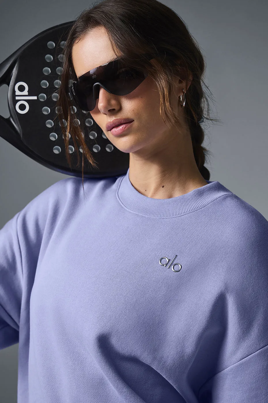 Accolade Crew Neck Pullover - Lilac Blue sold by Alo Yoga product image thumbnail 4