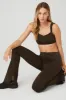 High-Waist Pinstripe Zip It Flare Legging - Espresso/Black sold by Alo Yoga