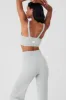 Cashmere Plush Waffle V-Neck Bra - Athletic Heather Grey sold by Alo Yoga