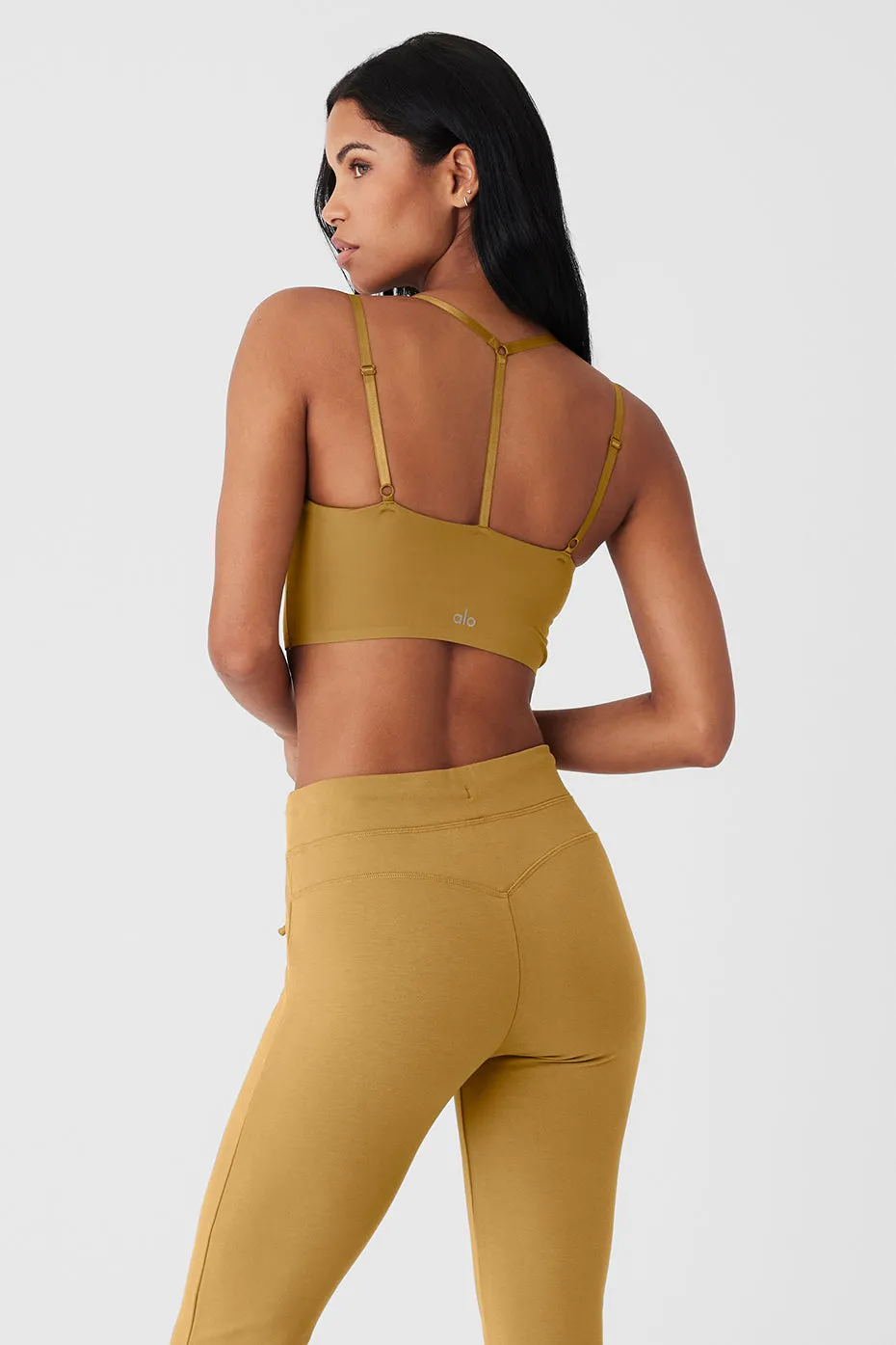 Alosoft Molded Fantasy Bra - Golden Olive Branch sold by Alo Yoga product image thumbnail 2