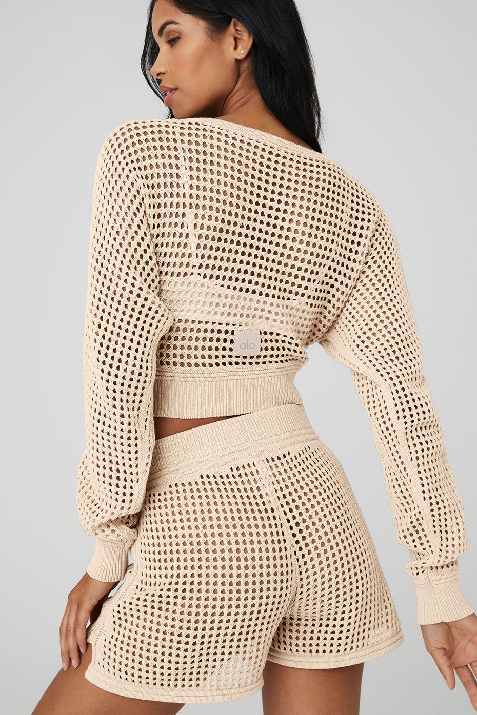 Open-Knit Cropped Chase The Sun Coverup - Macadamia sold by Alo Yoga product image thumbnail 4