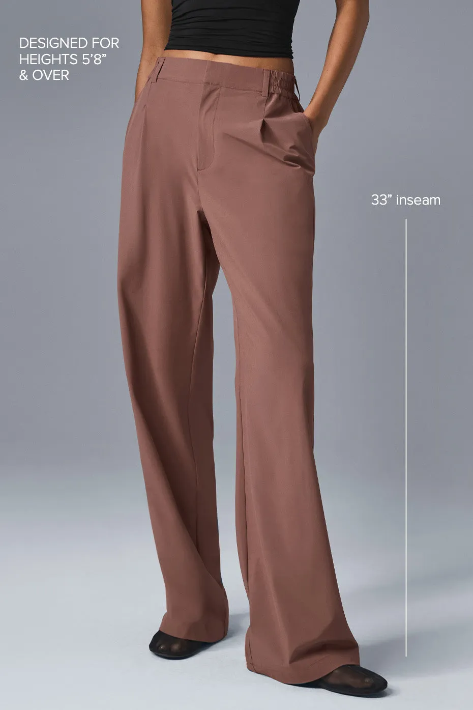 High-Waist Pursuit Trouser (Long) - Chestnut sold by Alo Yoga product image thumbnail 2