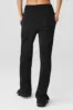 High-Waist Free Time Straight Leg Sweatpant - Black sold by Alo Yoga