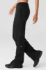 High-Waist Free Time Straight Leg Sweatpant - Black sold by Alo Yoga