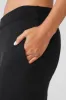 High-Waist Free Time Straight Leg Sweatpant - Black sold by Alo Yoga