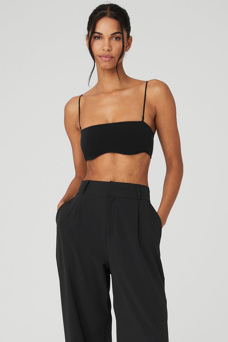 Airbrush Socialite Bandeau - Black sold by Alo Yoga