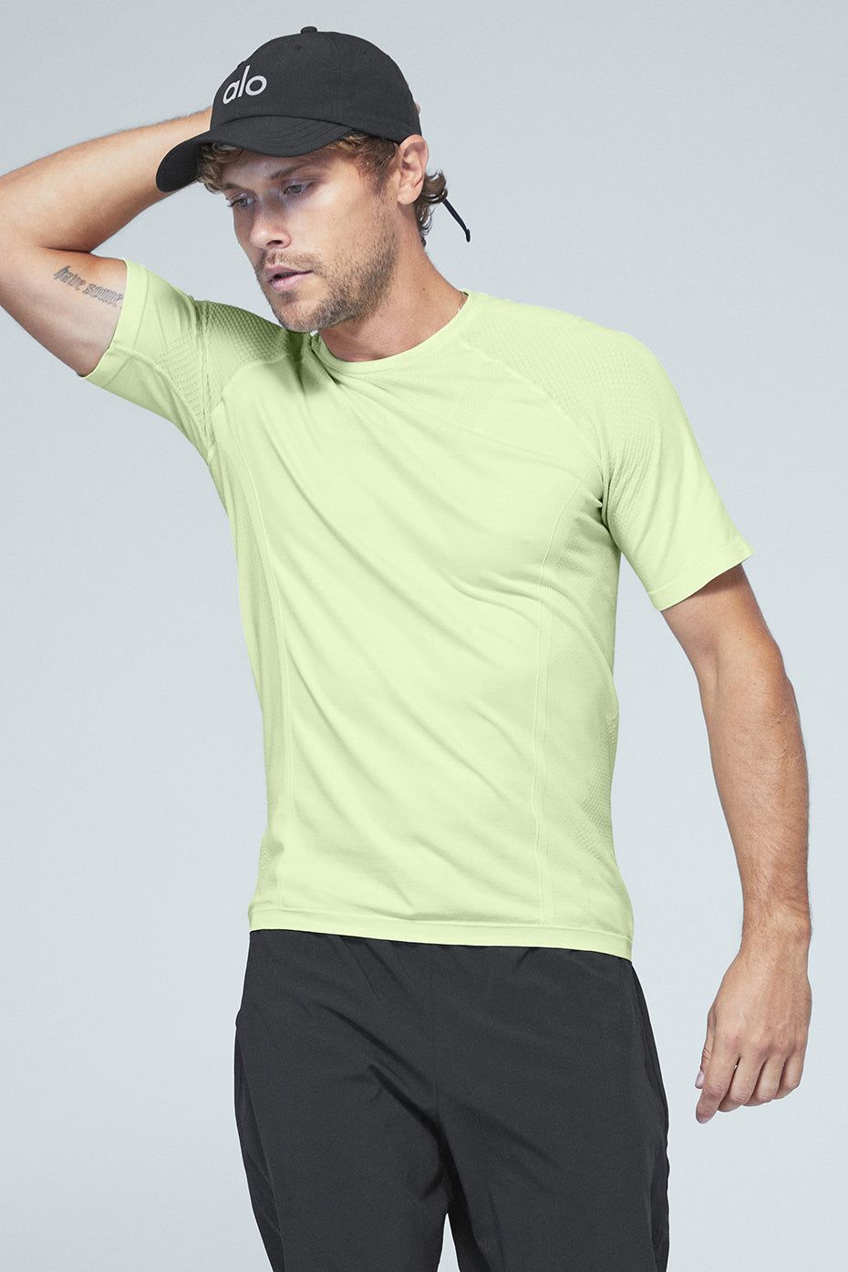 Amplify Seamless Short Sleeve Tee - Limelight sold by Alo Yoga product image thumbnail 6