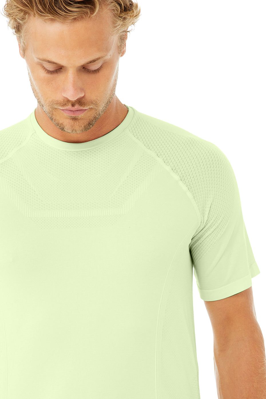 Amplify Seamless Short Sleeve Tee - Limelight sold by Alo Yoga product image thumbnail 4