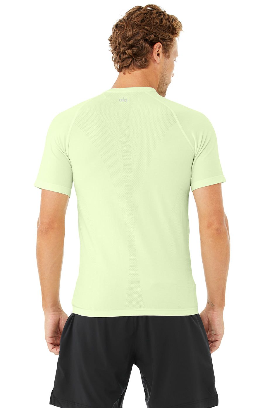 Amplify Seamless Short Sleeve Tee - Limelight sold by Alo Yoga product image thumbnail 3